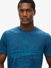 Superdry Blue Workwear Washed Relaxed T-Shirt - Image 2 of 4