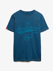 Superdry Blue Workwear Washed Relaxed T-Shirt - Image 3 of 4