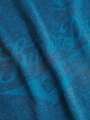 Superdry Blue Workwear Washed Relaxed T-Shirt - Image 4 of 4