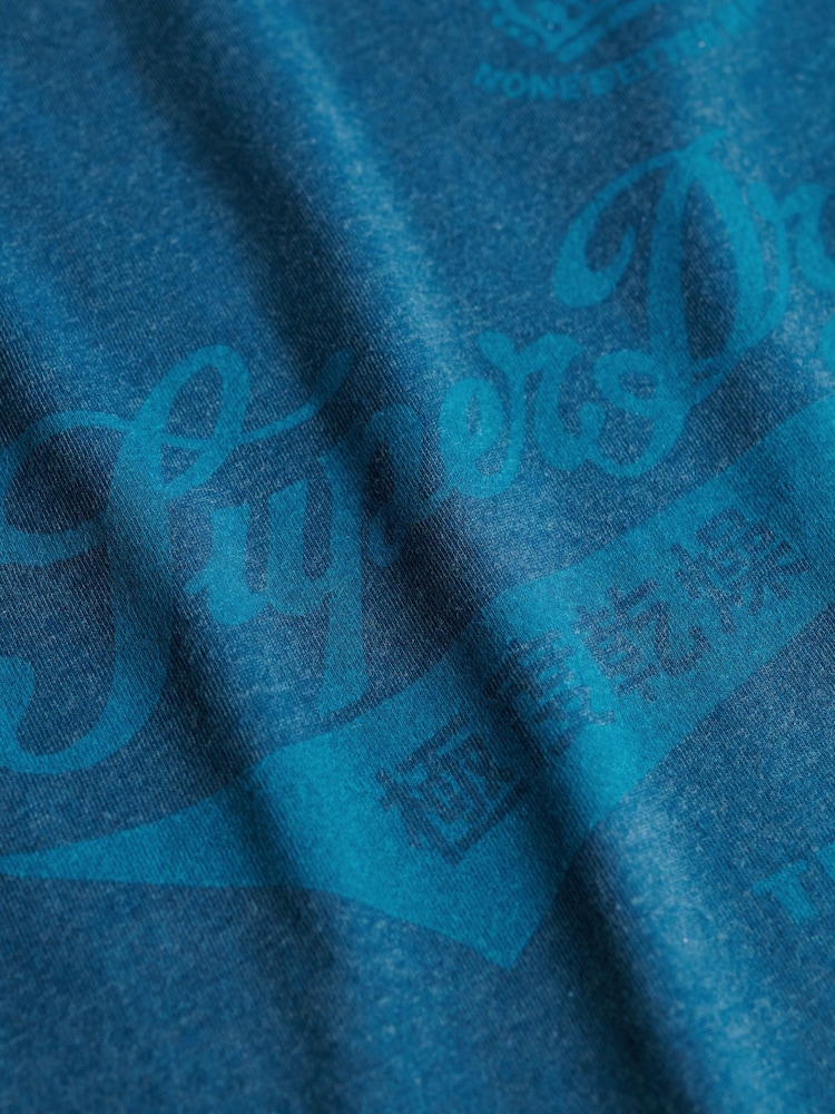 Superdry Blue Workwear Washed Relaxed T-Shirt - Image 4 of 4