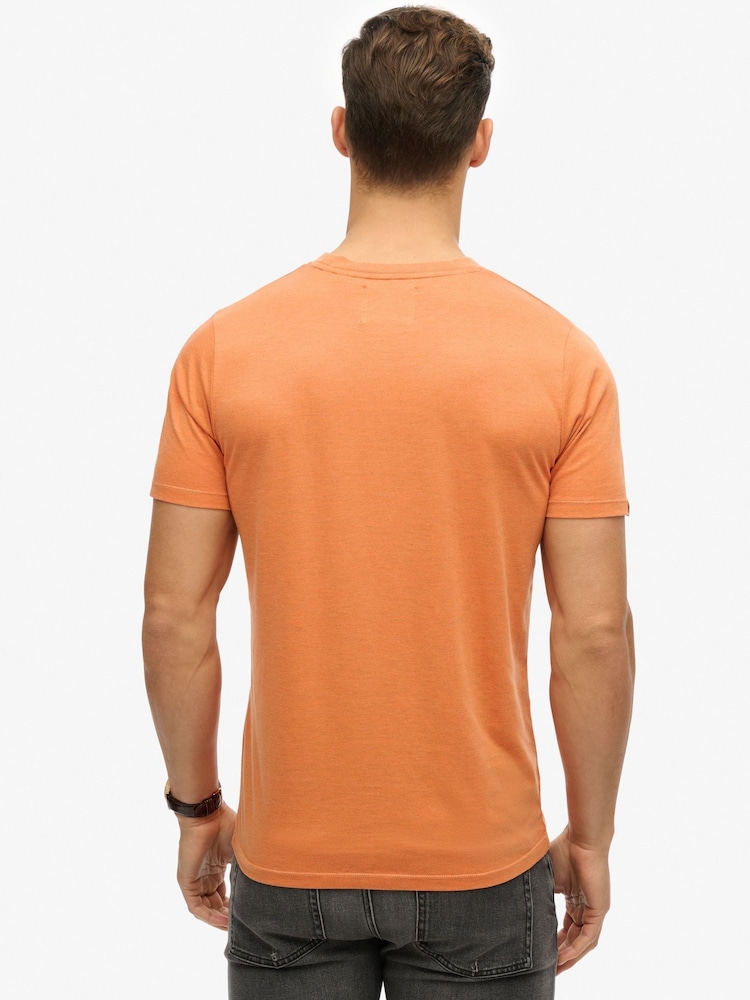 Superdry Orange Relaxed Workwear Washed T-Shirt - Image 2 of 5 Superdry Orange Relaxed Workwear Washed T-Shirt - Image 2 of 5