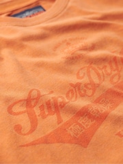 Superdry Orange Relaxed Workwear Washed T-Shirt - Image 5 of 5