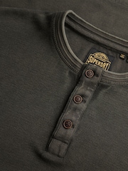 Superdry Green Lightweight Textured Grandad Top - Image 4 of 4