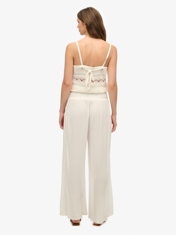 Superdry White Beach Trouser - Image 2 of 7