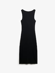 Superdry Black Jersey Twist Back Midi Dress - Image 5 of 6