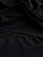 Superdry Black Jersey Twist Back Midi Dress - Image 6 of 6
