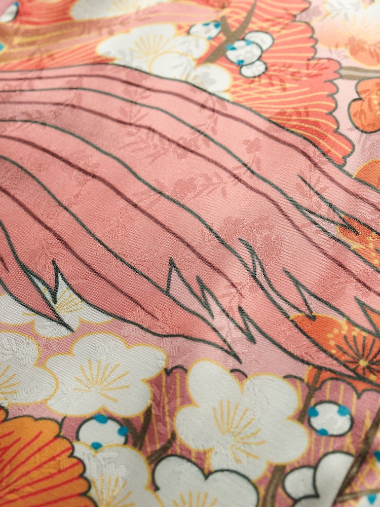 Superdry Pink Mandarin Jacquard Mini Dress - Image 7 of 7