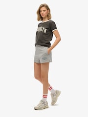 Superdry Grey Athletic Essentials Graphic Print Shorts - Image 3 of 7