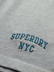 Superdry Grey Athletic Essentials Graphic Print Shorts - Image 7 of 7