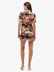 Superdry Pink Mandarin Jacquard Mini Dress - Image 3 of 7