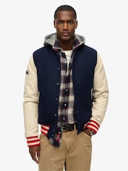 Superdry Hooded College Bomber Jacket - Imagen 1 de 5