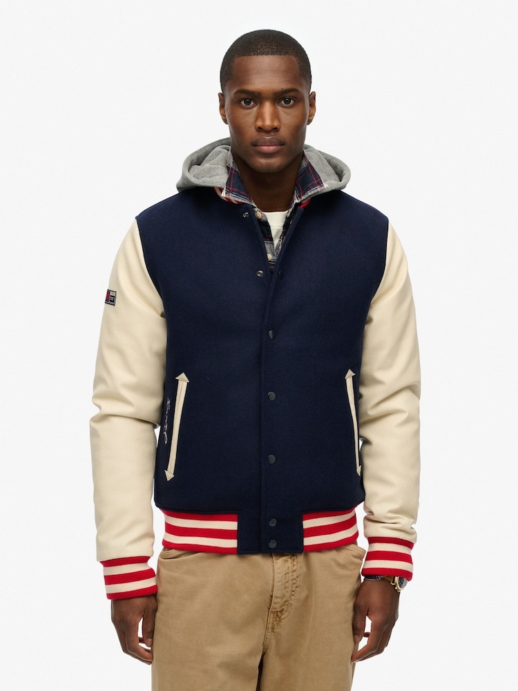Superdry Hooded College Bomber Jacket - Imagen 2 de 5