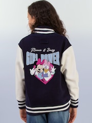 Brands In Blue Girl Power Minnie Mouse Print Varsity Jacket - Image 2 of 4