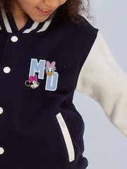 Brands In Blue Girl Power Minnie Mouse Print Varsity Jacket - Image 3 of 4