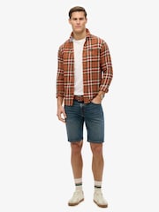 Superdry Blue Vintage Straight Shorts - Image 3 of 7