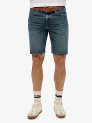 Superdry Blue Vintage Straight Shorts - Image 4 of 7