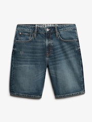 Superdry Blue Vintage Straight Shorts - Image 6 of 7