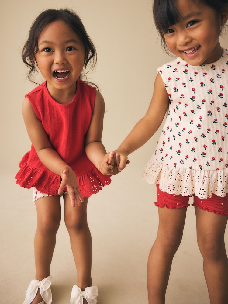 Red & White Vest and Shorts Set 2 Pack (3mths-7yrs) - Image 2 of 11 Red & White Vest and Shorts Set 2 Pack (3mths-7yrs) - Image 2 of 11