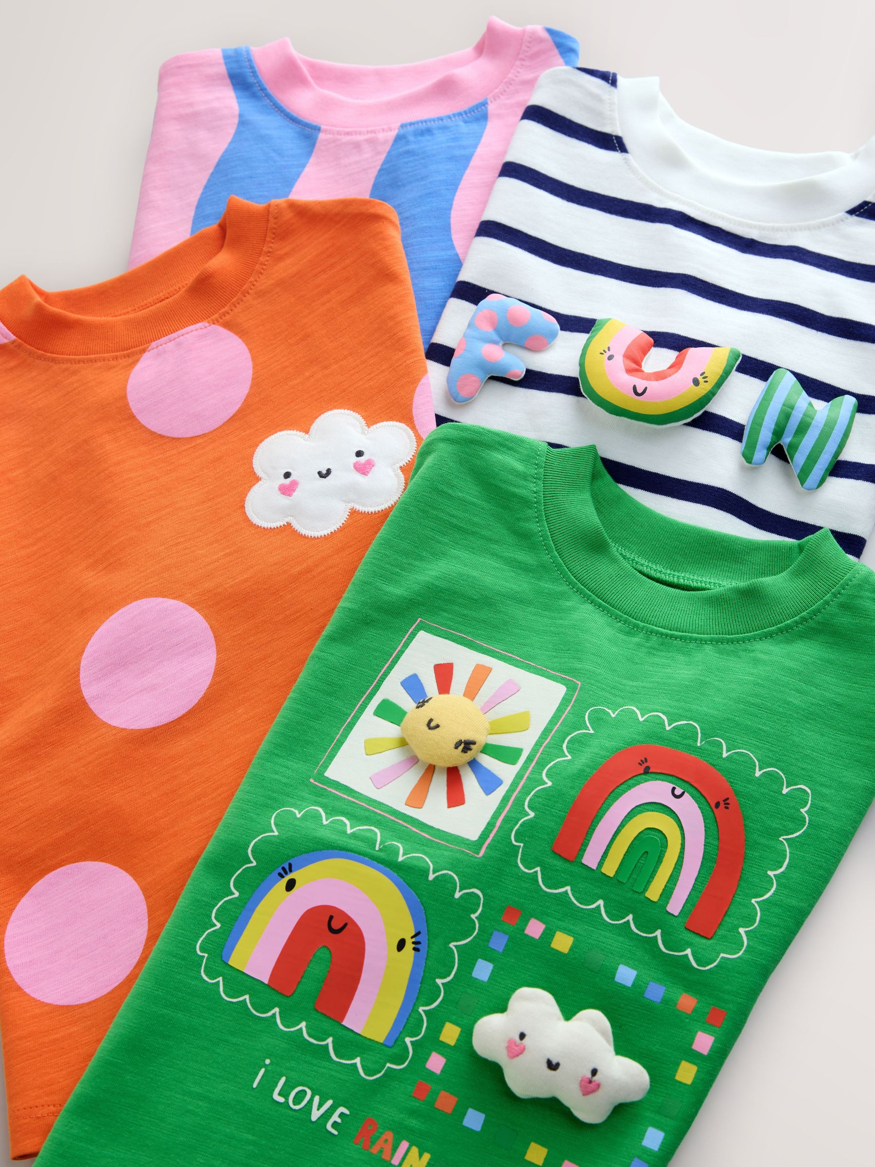 Buy 彩虹- T 恤4 件組(3 個月至7 歲) from Next Taiwan