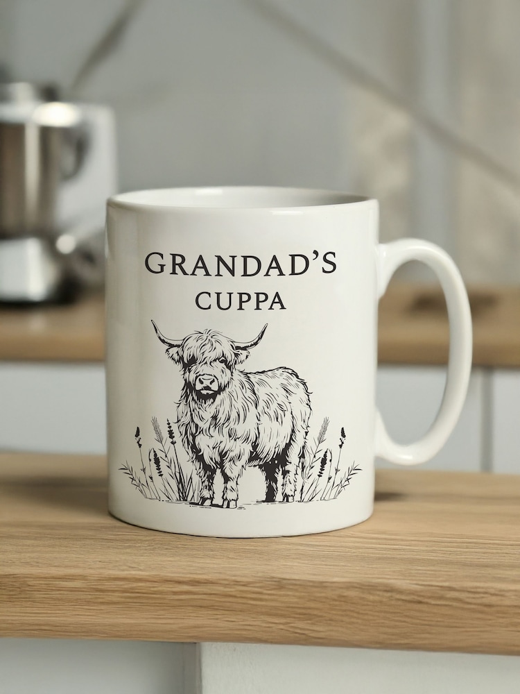 Personalised Black Highland Cow Mug by PMC - Image 1 of 3