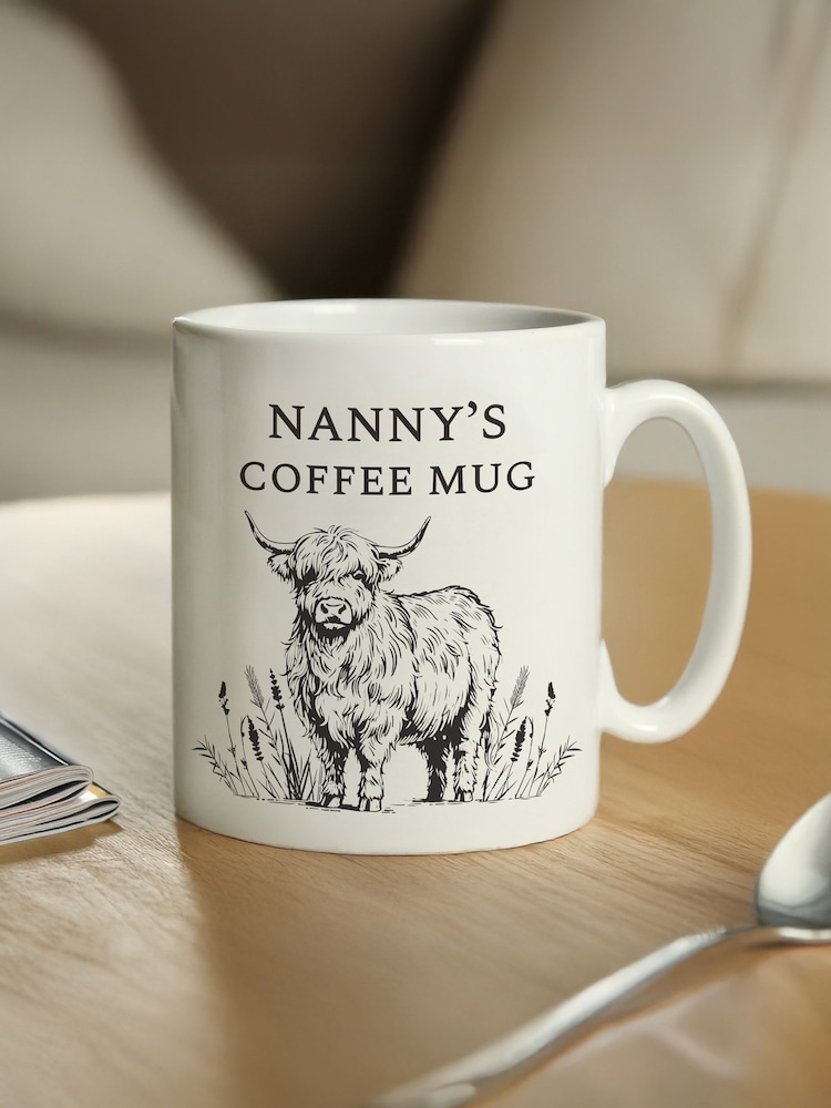Personalised Black Highland Cow Mug by PMC - Image 2 of 3