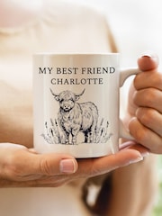 Personalised Black Highland Cow Mug by PMC - Image 3 of 3