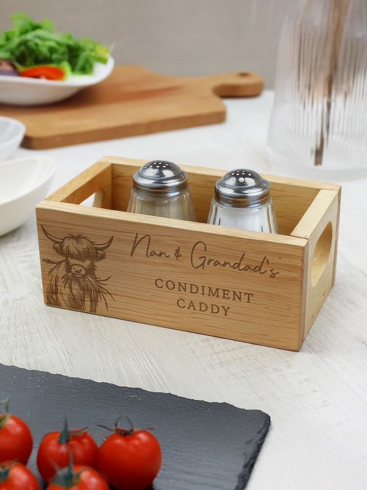 Personalised Highland Mini Wooden Storage Crate by PMC - Image 2 of 3