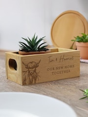Personalised Highland Mini Wooden Storage Crate by PMC - Image 3 of 3