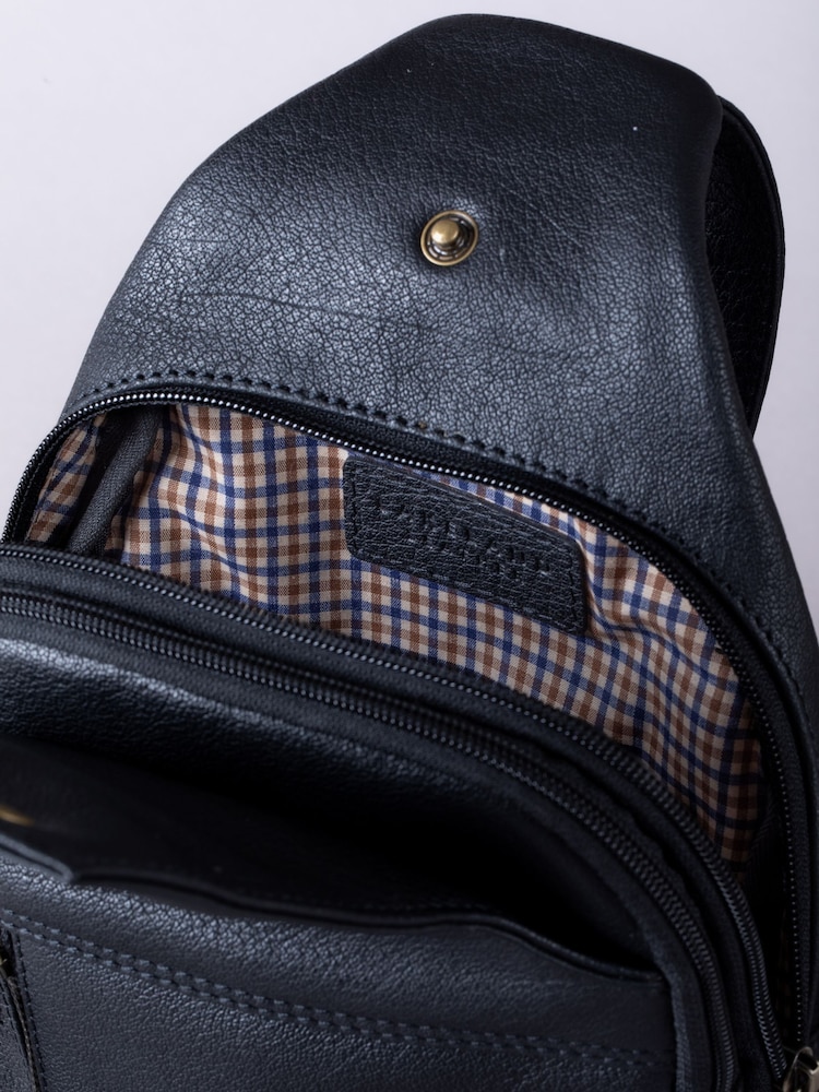 Lakeland Leather Black Explorer Sling Bag - Image 8 of 8