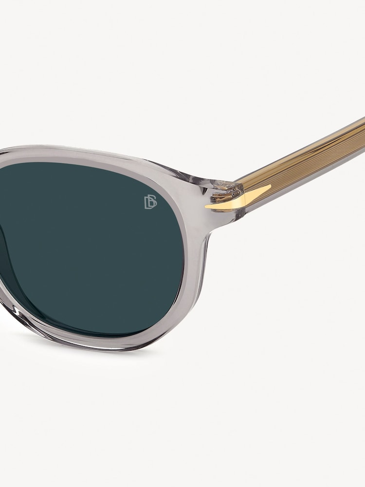 Eyewear by David Beckham Round Grey Sunglasses - Image 4 of 4
