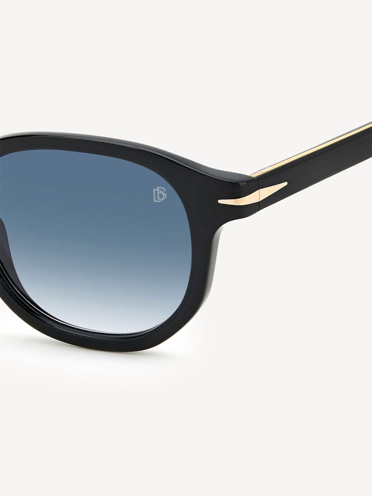 Eyewear by David Beckham Round Black Sunglasses - Image 4 of 4