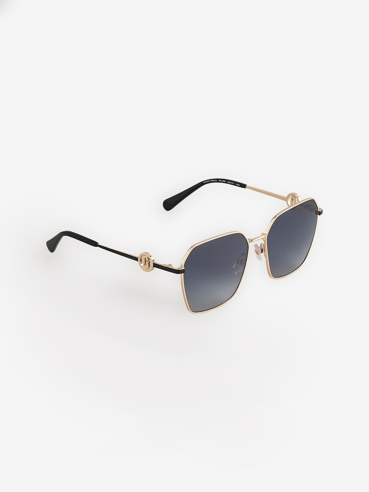 Marc Jacobs Black Square Gold Sunglasses - Image 1 of 1