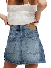 Cotton On Blue Original Denim Mini Skirt - Image 4 of 5