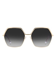 Isabel Marant Gold Oversized Rectangular Geometrical Sunglasses - Image 2 of 5