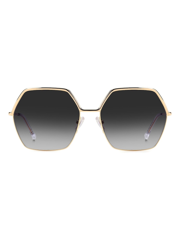 Isabel Marant Gold Oversized Rectangular Geometrical Sunglasses - Image 2 of 5 Isabel Marant Gold Oversized Rectangular Geometrical Sunglasses - Image 2 of 5