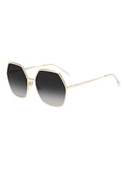 Isabel Marant Gold Oversized Rectangular Geometrical Sunglasses - Image 4 of 5