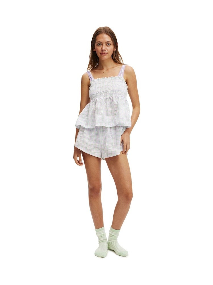 أرجواني - Cotton On Shirred Woven Sleep Set - صورة 1 من 4