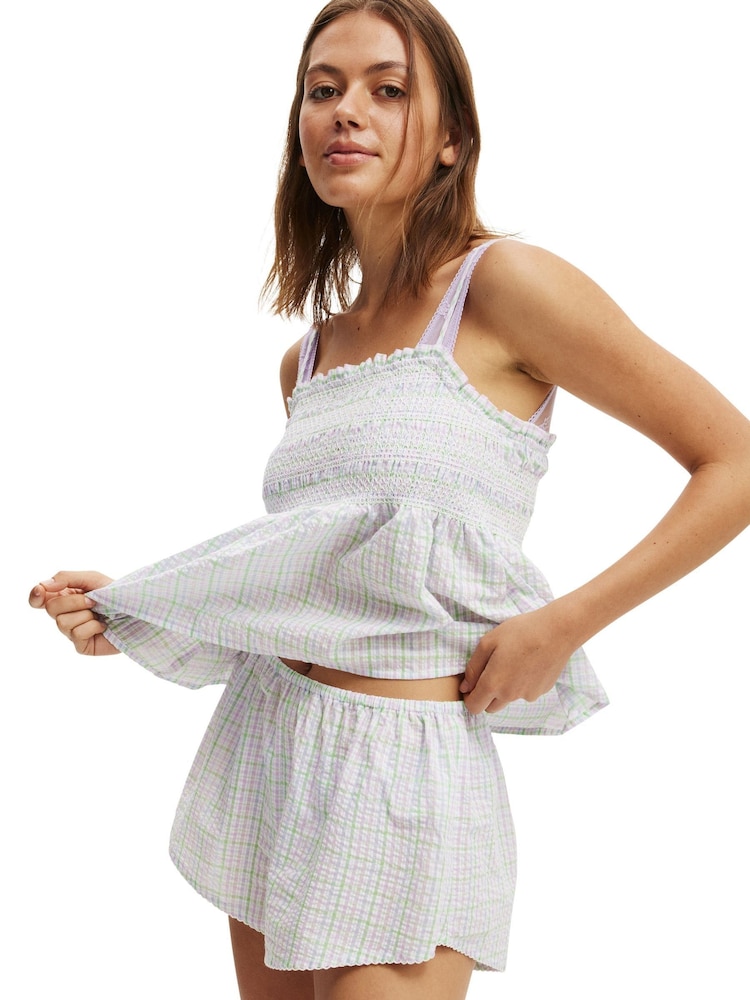 أرجواني - Cotton On Shirred Woven Sleep Set - صورة 2 من 4