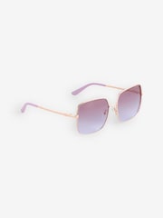 Guess Natural Metal Square Sunglasses - Image 1 of 1