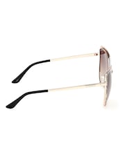 Guess Metal Cat Eye Black Sunglasses in Rose Gold - Image 8 of 9