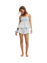 أزرق - Cotton On Shirred Woven Sleep Set - صورة 3 من 4