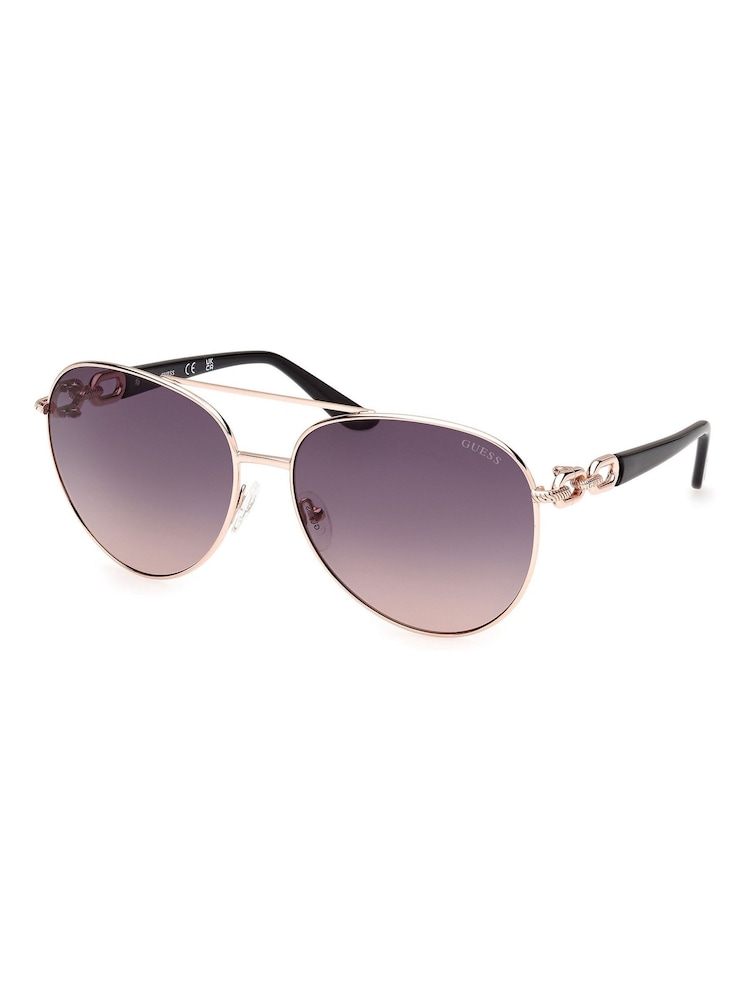 Guess Gold Metal Pilot Sunglasses - Image 2 of 8