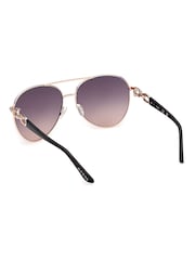 Guess Gold Metal Pilot Sunglasses - Image 4 of 8