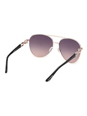 Guess Gold Metal Pilot Sunglasses - Image 6 of 8