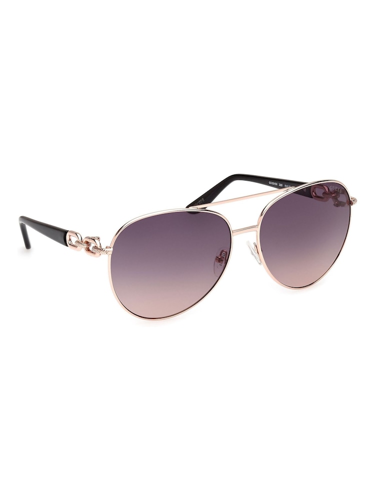 Guess Gold Metal Pilot Sunglasses - Image 8 of 8