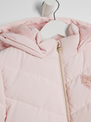 River Island Pink Girls Skirt Padded Coat - Image 2 of 4