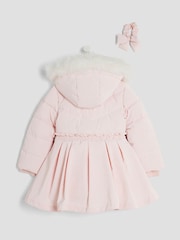 River Island Pink Girls Skirt Padded Coat - Image 3 of 4