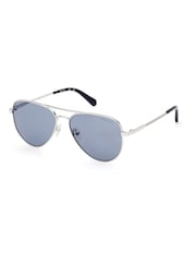 GANT Cream Metal Aviator Sunglasses In Ruthenium - Image 2 of 8
