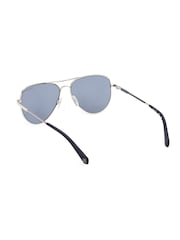 GANT Cream Metal Aviator Sunglasses In Ruthenium - Image 4 of 8