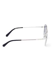 GANT Cream Metal Aviator Sunglasses In Ruthenium - Image 7 of 8